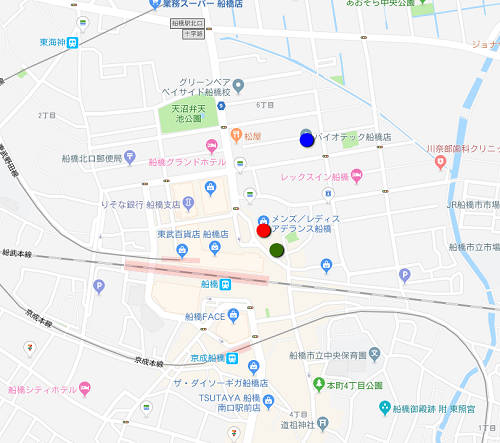 船橋駅　周辺地図
